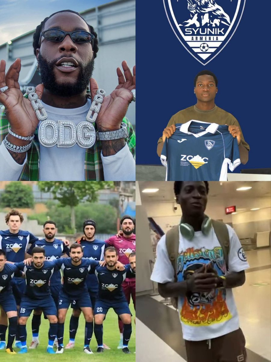 razorblade300's tweet photo. Burna Boy Impact in the society is massive 😳❤️

Two players from Burna Boy ‘s FC have signed with SYUNIK ARMENIA FC. 

In less than 1 year more than 15 players from his football academy have  travelled to EUROPE to further their careers .  

Burna is developing his community , paying bills for people in hospitals and giving young men a dream to live .  

Everything is not about giveaways online. Pick some people and change their lives forever.