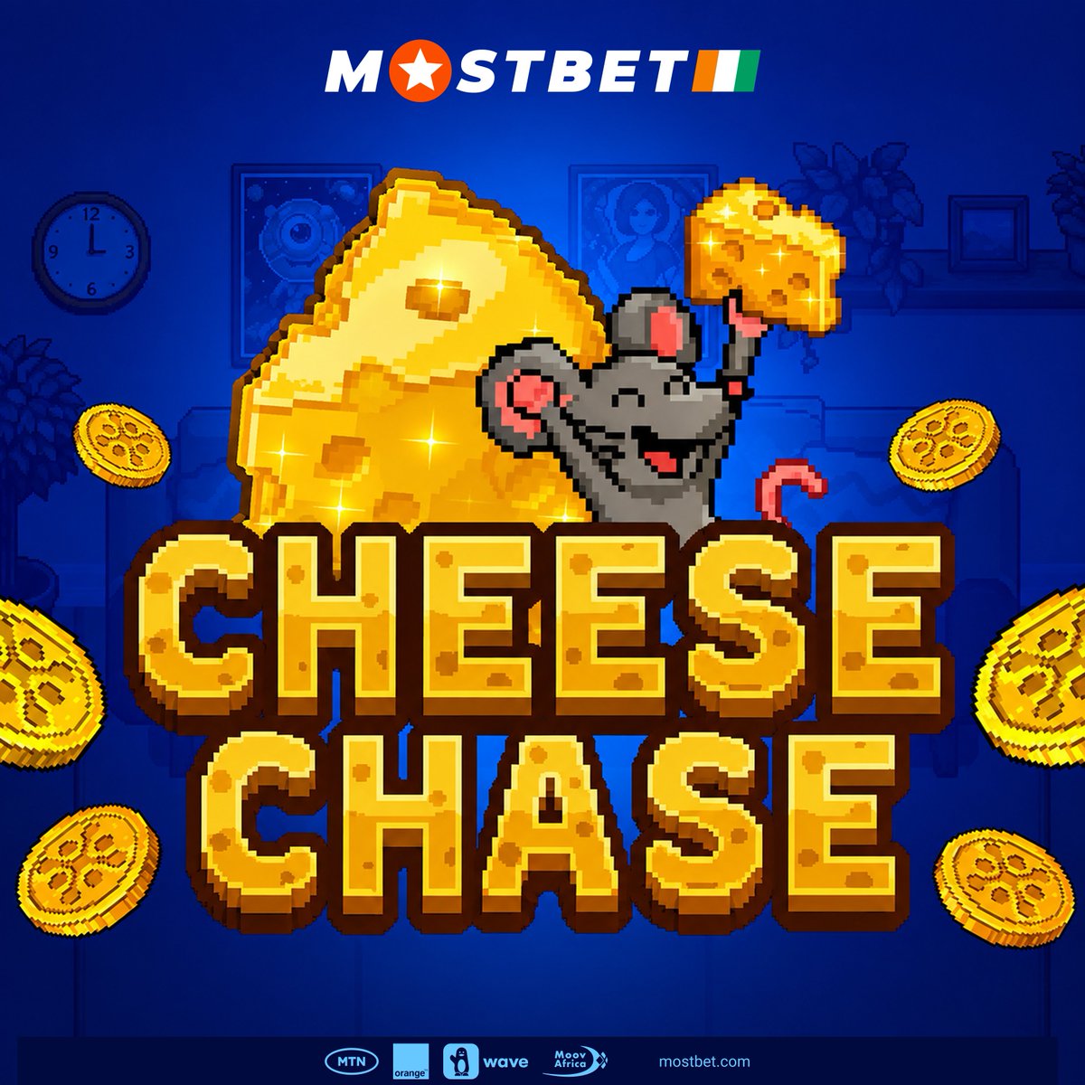 MostbetCiv's tweet photo. 🧀🐭 CHEESE CHASE ! 🇨🇮
Fais grimper ton multiplicateur jusqu’à 100 000x 💰
🔥 Plus tu avances, plus le risque augmente.
🎯 Encaisse ou continue : le choix t’appartient !
👉 https://t.co/WaBH82AKDC
👉 https://t.co/3H7VRGN8ny
⚠️ +18 ans. Joue responsable.
#MOSTBETCI #CheeseChase https://t.co/Bf5xDq95VF