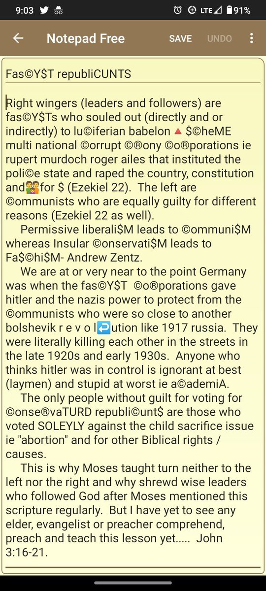 AndrewZentz's tweet photo. @PamLassite8u5e @AP Learn how to type without run on drivel. The fas©Y$T popo state republi©UNTs created the commie nanny state when republicants let multinational banks and ©o®porations rape local mom and pop and regional businesses destroying the middle class. So whens trump gonna clean that up?🤔 https://t.co/afXe0M7tcn