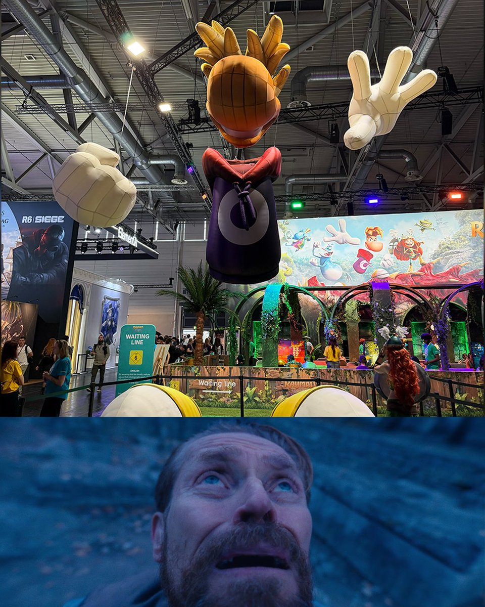 Ubisoft_UK's tweet photo. How it feels seeing giant Rayman at Gamescom: https://t.co/h3rpTmtCel
