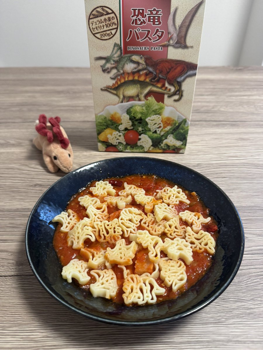 majanran's tweet photo. 恐竜パスタ🦖🦕 https://t.co/wokriUBtaC
