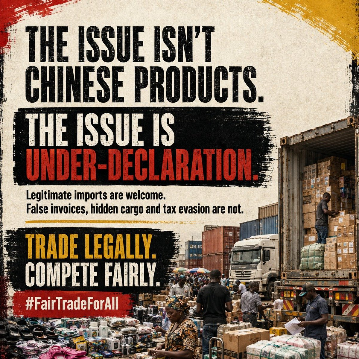 MarkAmenya's tweet photo. The goal is clear: Fair trade protects honest traders. Equal treatment builds better markets. #LipaKodiJengaTaifa https://t.co/7N5seYZmJY