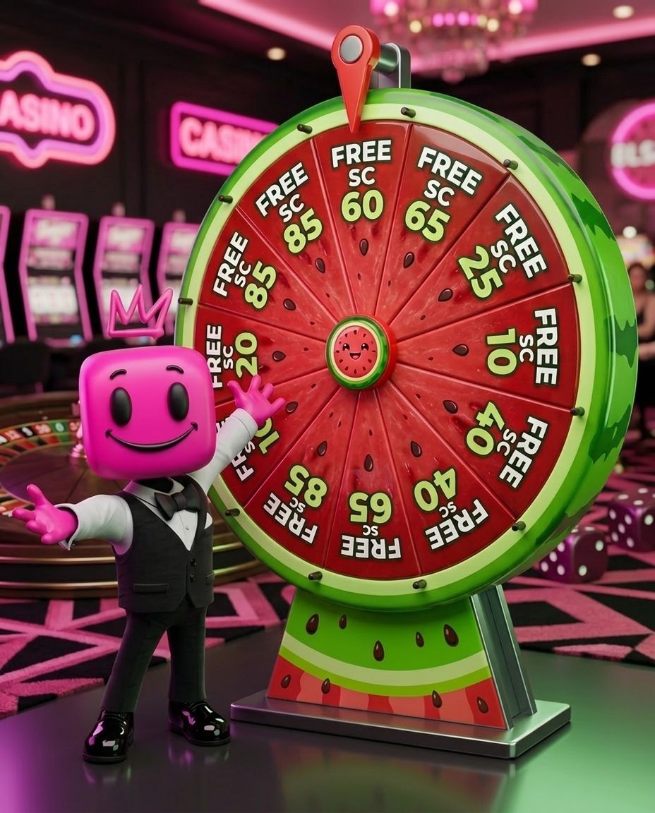 playspinsly's tweet photo. One last juicy spin for summer 🍉 Get the $55 package with 55,000 GC plus a Wheel Spin for 55 to 70 FREE SC. Available August 27 with up to 2 uses. https://t.co/JB1FbIqrKg