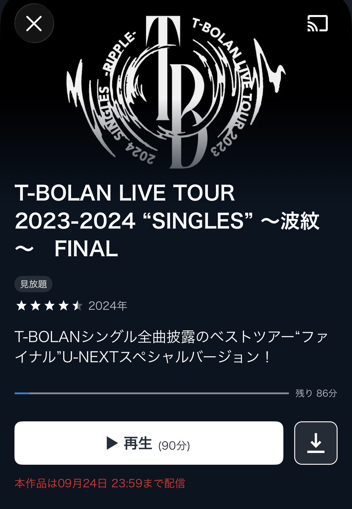 KA O O na platformě X: „U-NEXTのT-BOLAN LIVE TOUR 2023-2024