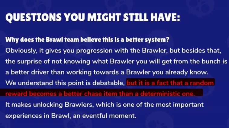 DandyStuffs's tweet photo. I hate how game industry standards are just loot boxes...

It's a shame that Brawl stepped away from RNG to try and make the game better, but it didn't work so we're just crawling back to having random rewards again

The gaming industry gonna give children gambling addictions... https://t.co/g4BAdgtEn0