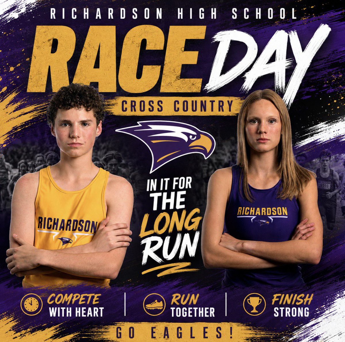 RHS__XC's tweet photo. RACE DAY!!!🥳

First 5K of the Season💪🏾

Let’s go Eagles🦅💨

#EaglesSetTheStandard
#GoPurpleGoGold💜💛 https://t.co/NgIUSJIx4R