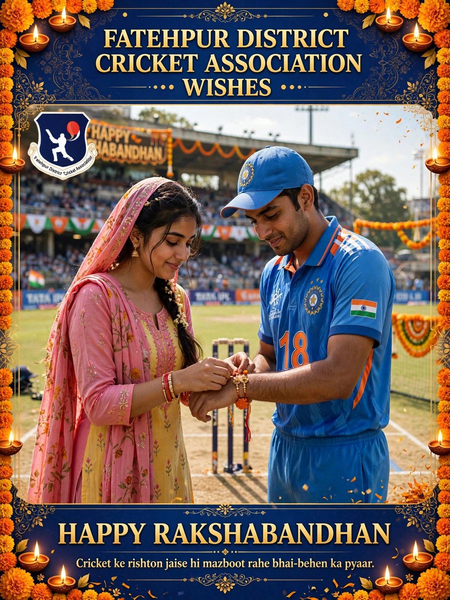 mahendrasmv's tweet photo. @ShuklaRajiv @bcci @UPCACricket  @t20uttarpradesh 
#HAPPYRAKSHABANDHAN https://t.co/Gpy4q6h5NE
