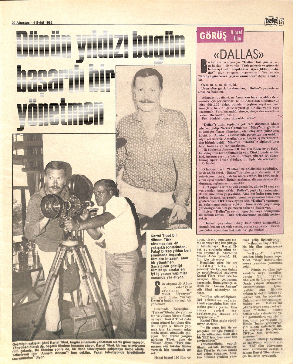 Mehmetcan198's tweet photo. #BuckRogersinthe25thCentury #YirmibeşinciYüzyıl #GilGerard #FelixSilla #GaryColeman #Magnum #TomSelleck #SevimTuna #BeşYılÖnceOnYılSonra #KartalTibet #ZekiMüren #Yeşim #YeşimYılmaz #Dallas #HıncalUluç #Ağustos #Eylül #1983yılı TV yayın akışı dizi @yasemi @_Arsiv_ https://t.co/Zs41vNCh9o