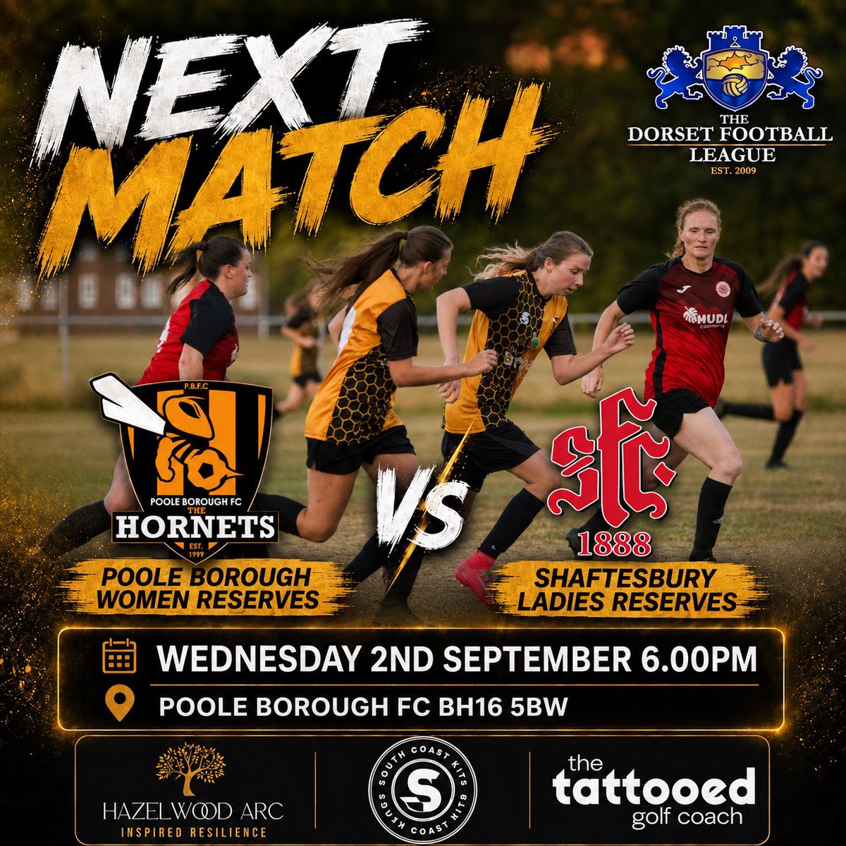 PooleBoroughLFC's tweet photo. Next up are our RESERVES who have one final Pre Season Friendly before they kick off the new league season on Sunday 6th September.

We host Shaftesbury Ladies Reserves next Wednesday.

Panashe and the squad would love your support 👏

UTB 🐝 https://t.co/8PMVFznV5S
