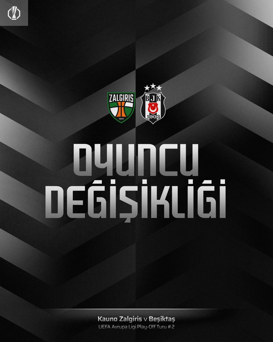 Besiktas's tweet photo. Oyuncu değişikliği | İki değişiklik 🔁

🔺Ahmet Sami Bircan, Amir Hadziahmetovic

🔻Kartal Kayra Yılmaz, İlhan Fakılı

KZ 🆚 BJK | 1-0 | 86’ https://t.co/OGEjmgft6o