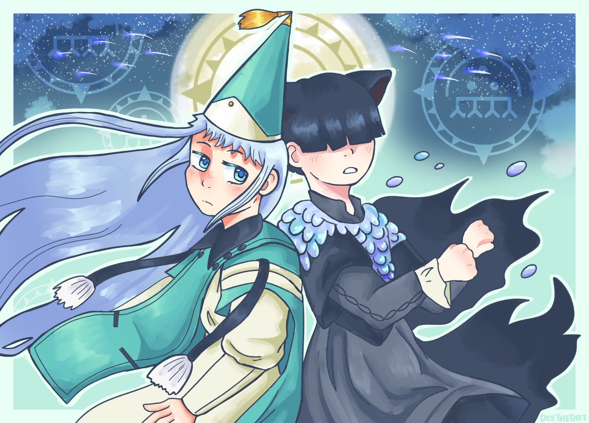DeeTheDott's tweet photo. #Ribbonwolf is such a cute ship name lol :D take my fanart! #witchhatatelier #fanart #euini #richeh https://t.co/TCAfQrrt0c