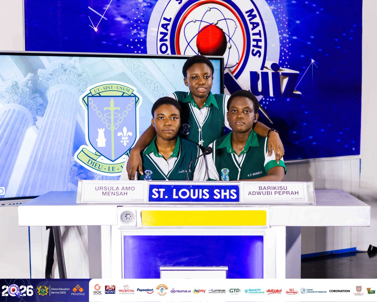 NSMQGhana's tweet photo. MAIN AUDITORIUM

The last contest for the day features 

Islamic SHS, Kumasi
St. Louis SHS
Presbyterian Boys' Secondary

#NSMQ2026 #NSMQOneEighth #Primetime https://t.co/Spqn3DG9Tw