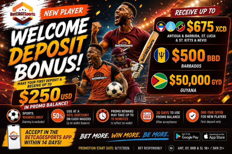 BetCAGESports's tweet photo. New player? Start BIG! Make your first deposit and receive up to $250 USD in Promo Balance with @BetCAGESports.

#BetLikeAChampion https://t.co/ybcQi316JL