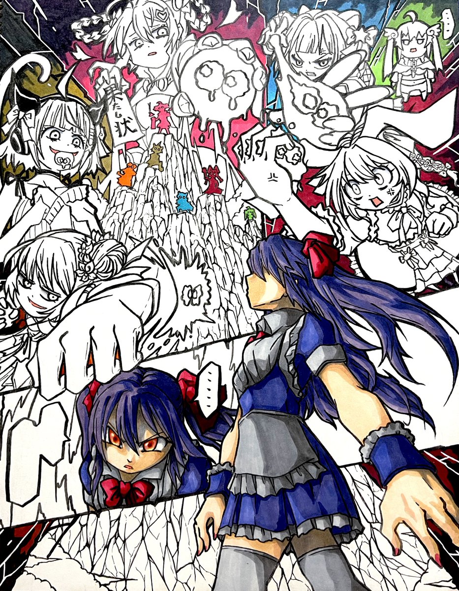 Usagi_Pureco's tweet photo. 【 ぷよ✖️テトver.Ⅱ 】⑧

色塗り実験開始中。

あと、まどマギ今日からなので見てきます(ﾟ∀ﾟ)ﾜｰｲ

#コピック #イラスト https://t.co/GYm0e6Epz5