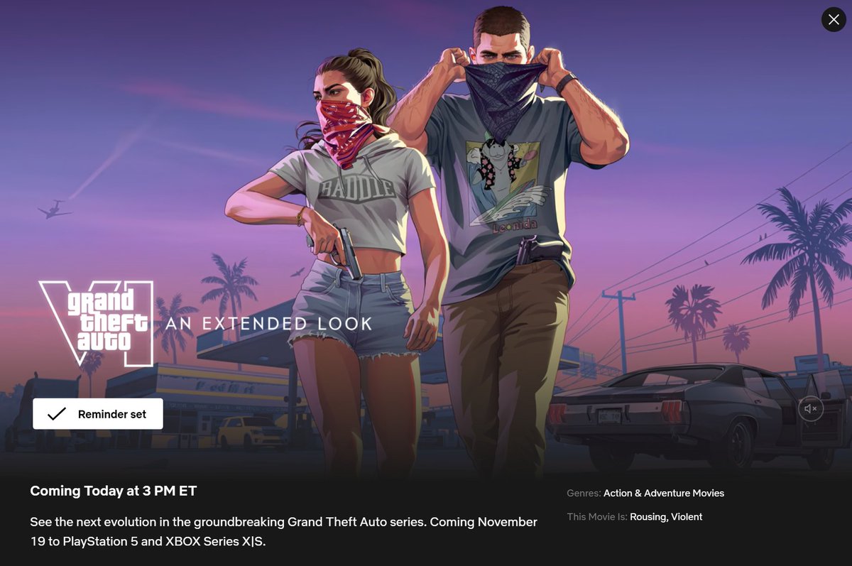TmarTn's tweet photo. Been playing GTA since I was 10 years old

Uploaded thousands of videos on YouTube over the years

In just one hour, we all get to see GTA 6 for the first time 🥹 https://t.co/FNl4doiIhW