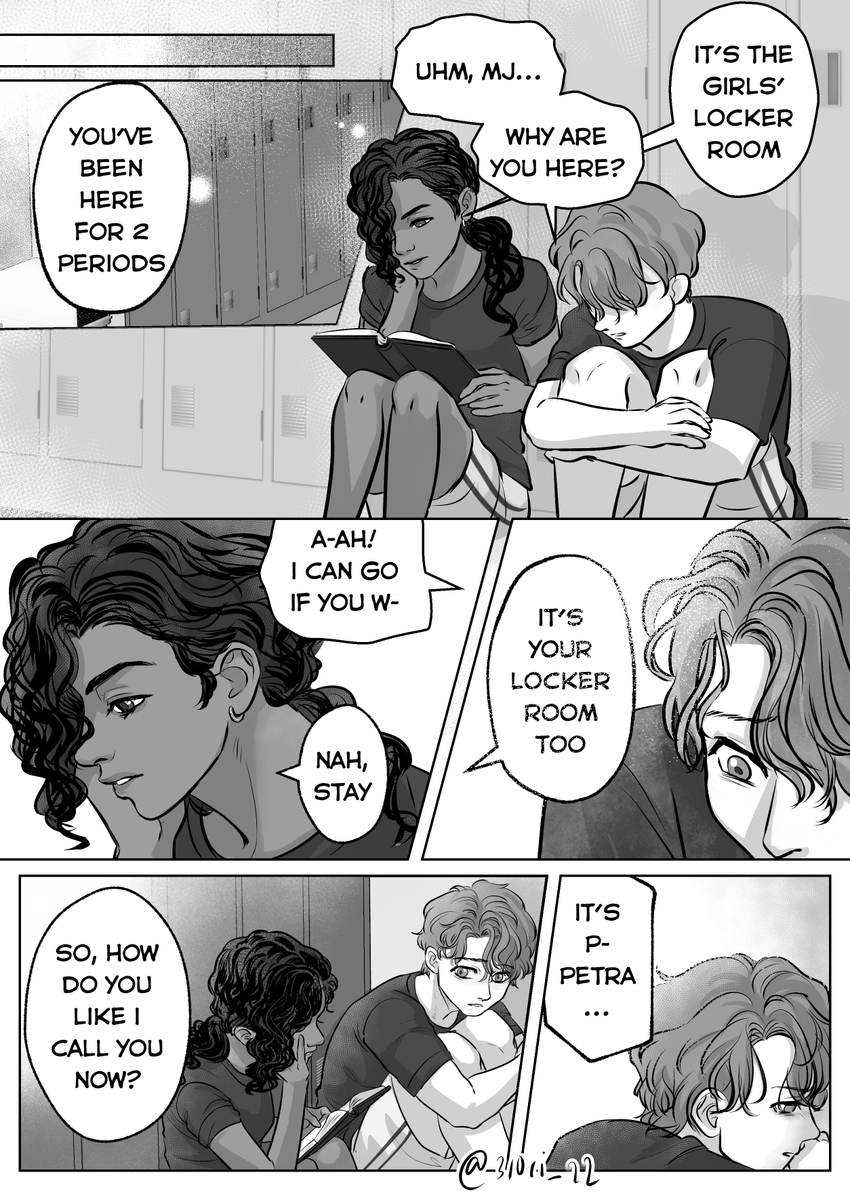 310ri_22's tweet photo. Petra's school life or how she got a crush on MJ 

(timeline: around 2 or 3 months after the blip) https://t.co/pBPkJ0ZEvf