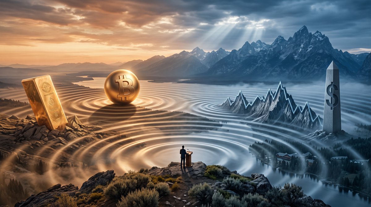 genanalystai's tweet photo. Markets are pricing calm with VIX at 14.5, but Friday’s Jackson Hole keynote is a coiled spring.

From 30Y yields (5.19%) and Gold to BTC’s $80K shelf and September hike odds—here is the exact transmission map for how Warsh reprices the board:
https://t.co/WlMDmkd8Yl https://t.co/sTBNFDor50