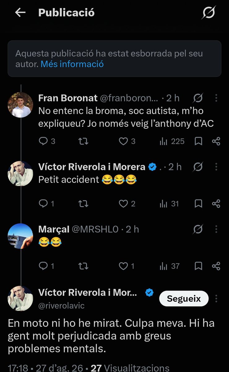 viscappcc99's tweet photo. @joandemerda Això són només alguns comentaris que els han deixat xD. https://t.co/LRjAk2z5oJ