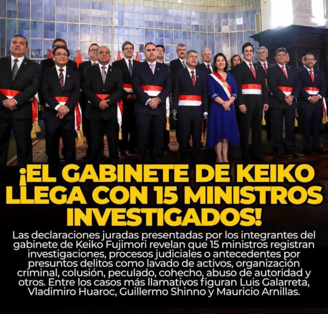 RoyAlta_Peru's tweet photo. Es muy difícil que un partido de delincuentes encuentre gente decente. Consigue puro Corruptos. https://t.co/Zhdx8Areei