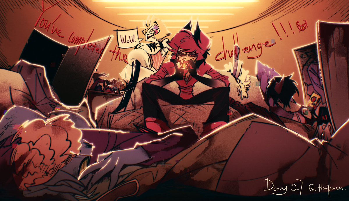 lukyp26's tweet photo. 👻🔪When you guys kill xx demons, you can get out! Happy Ghost Festival! 😊 #hazbinhotelfanart 
#appleradio #radioapple #alastorhazbinhotel #lucifer https://t.co/Ucc1kX4rCW