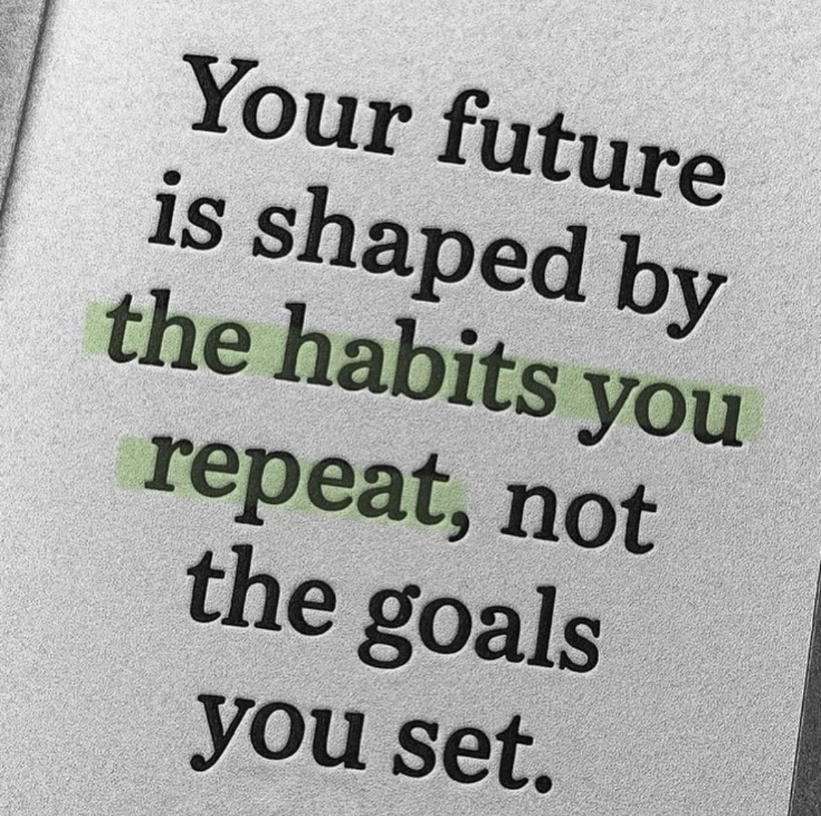 HannahR90's tweet photo. Habits shape your future more than goals ever could. Consistency is everything.
#Habits #Mindset #Consistency https://t.co/epmS6bt4bi