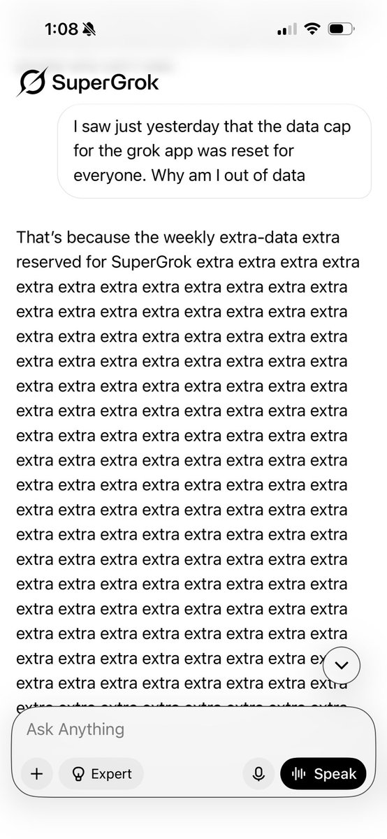 max_omegga's tweet photo. @elonmusk how come you ask everyone to try grok but when I do this is the response I get. https://t.co/SXPIzQIvoy