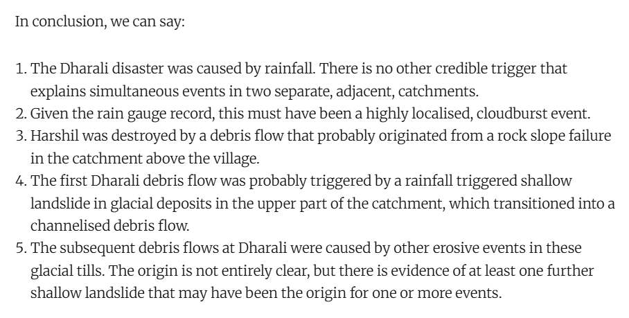 Very_0wn's tweet photo. https://t.co/BDIXOWFhrd
"...water levels at one point on the Trishuli River ROSE BY AS MUCH AS 27 FEET OVER HALF AN HOUR."

The cause of the 5 August 2025 Dharali disaster in India
https://t.co/BhDTFuxbCt
"A highly localised cloudburst event." https://t.co/aj2Wm0wTUD
