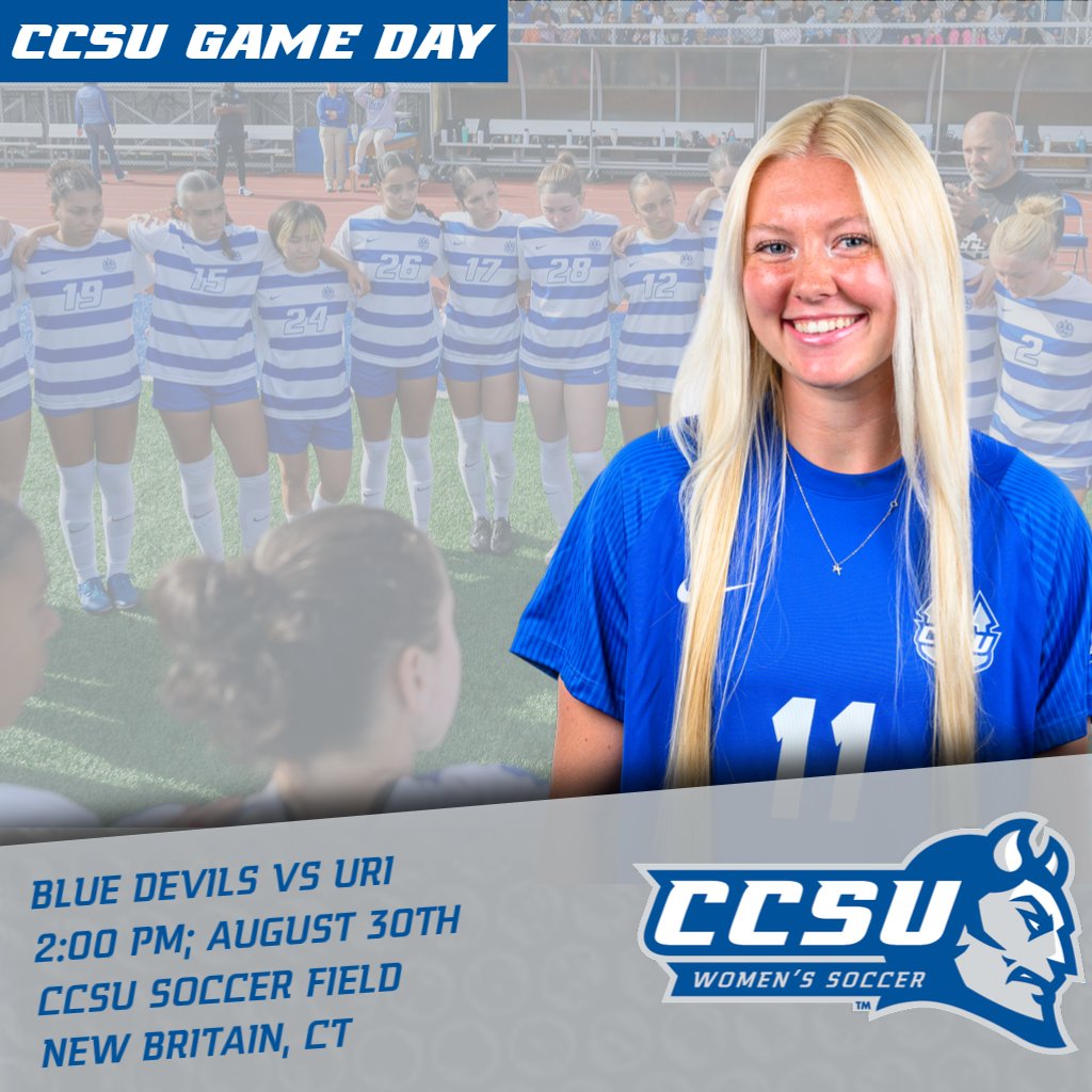 CCSUBlueDevils's tweet photo. โฝ๏ธCCSU Women's Soccer GAMEDAYโฝ๏ธ
๐URI
๐New Britain, CT | CCSU Soccer Field
๐
Sunday, 8/30
๐2:00 pm
๐บ@NECFrontRow
๐https://t.co/6oavPzsezG
#GoBlueDevils | #NECWSOC https://t.co/U2uD1yP0Qw