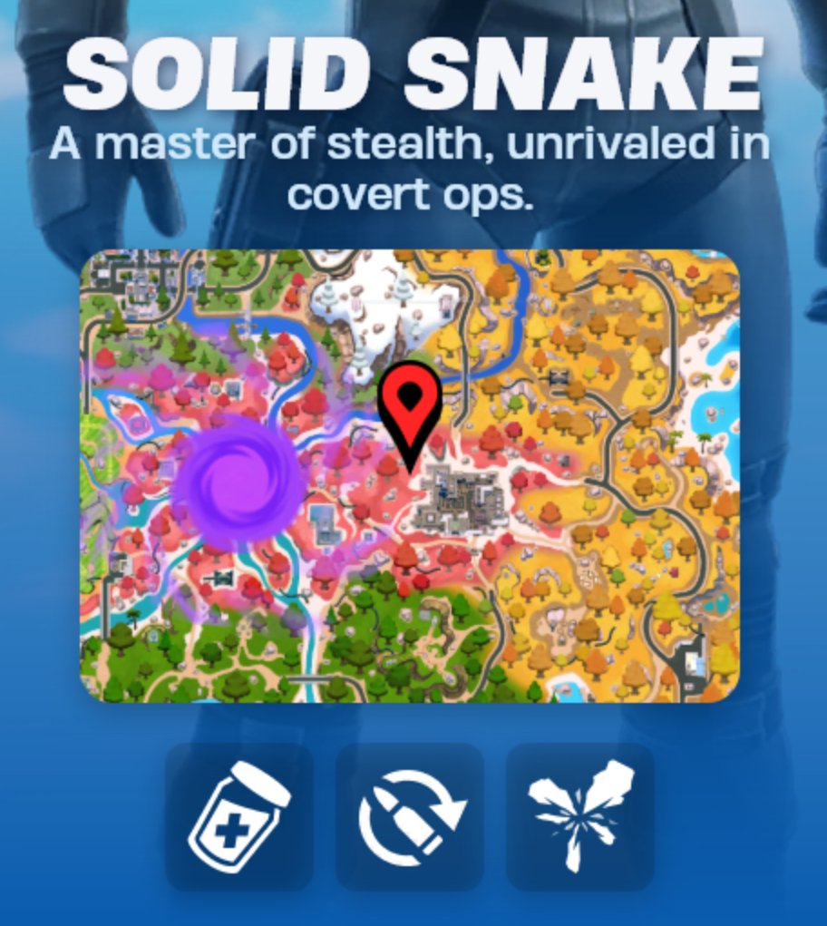 HYPEX's tweet photo. SOLID SNAKE NPC RETURNS THIS SEASON

This is his planned location and (1 of 3) services https://t.co/xRxpbzy1m6