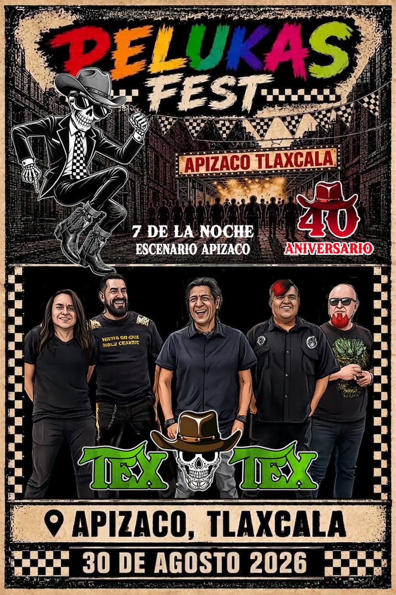TEXTEX_Oficial's tweet photo. Pelukas Fest
Parque Anden Apizaco, Tlaxcala
Domingo 30 de agosto
Los esperamos en el escenario Apizaco https://t.co/7ujEk5ac3N