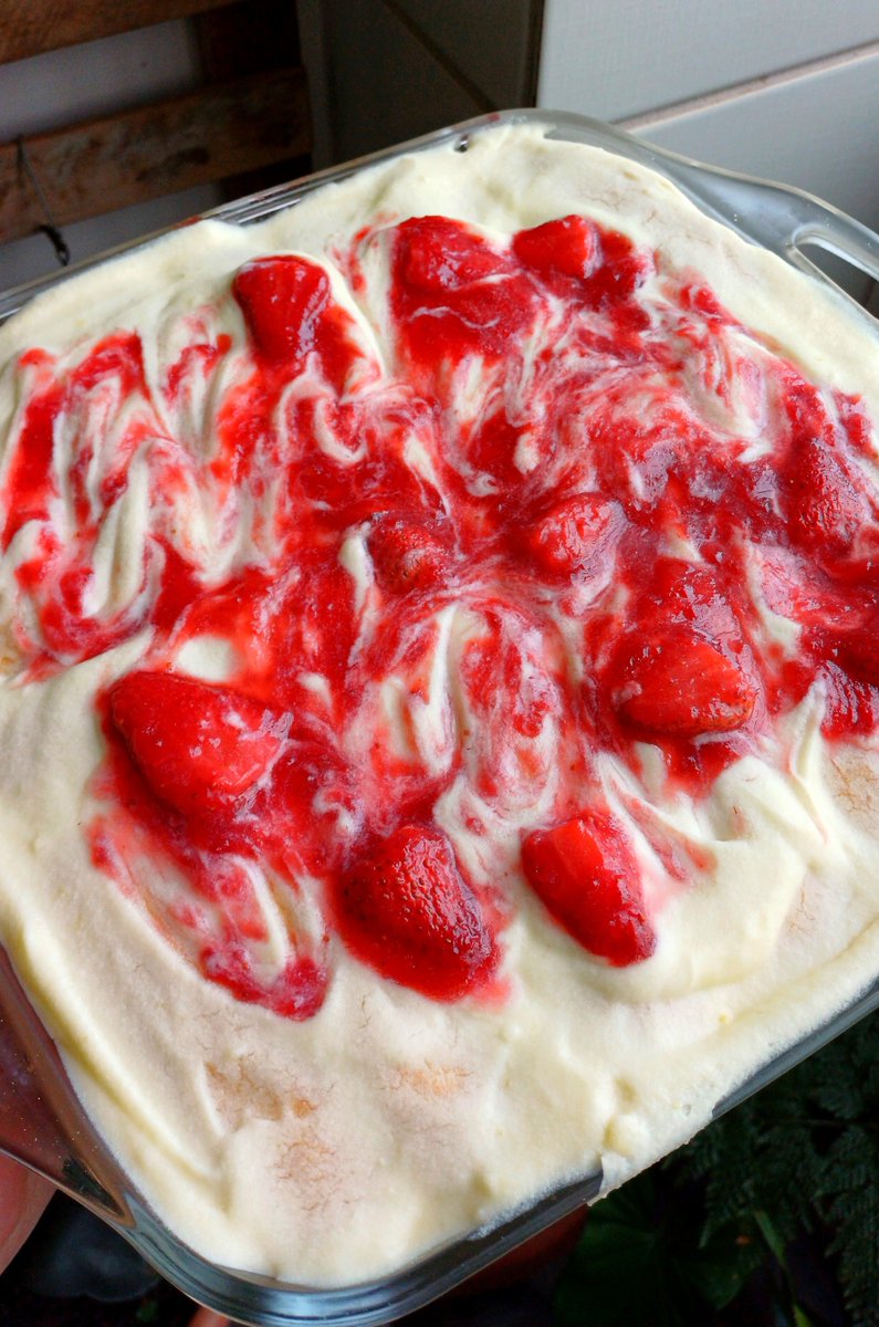 gassgui's tweet photo. oiiii é basicamente um pavê com chantilly+creme de confeiteiro e geleia de morango... https://t.co/CegICiKZz1