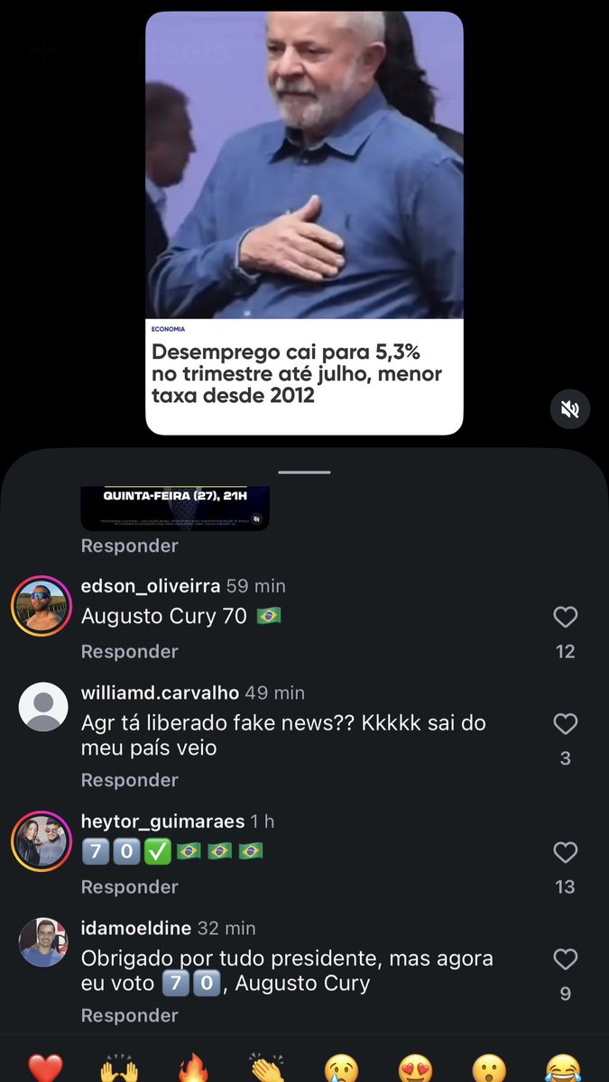 KriskaCarvalho's tweet photo. Eu tô falando que tem muito dinheiro. Olha os robôs no Instagram.

Augusto Cury não ficou atrativo do nada. Ele não está crescendo nas pesquisas e não é, hoje, um nome forte para o segundo turno.

O que estamos vendo nas redes tem sinais de impulsionamento coordenado e comportamento automatizado, especialmente no Instagram e no X. É justamente o tipo de interferência na percepção pública que tanta gente alertou que poderia acontecer com o poder das big techs.

É sobre isso. E não está tudo bem.