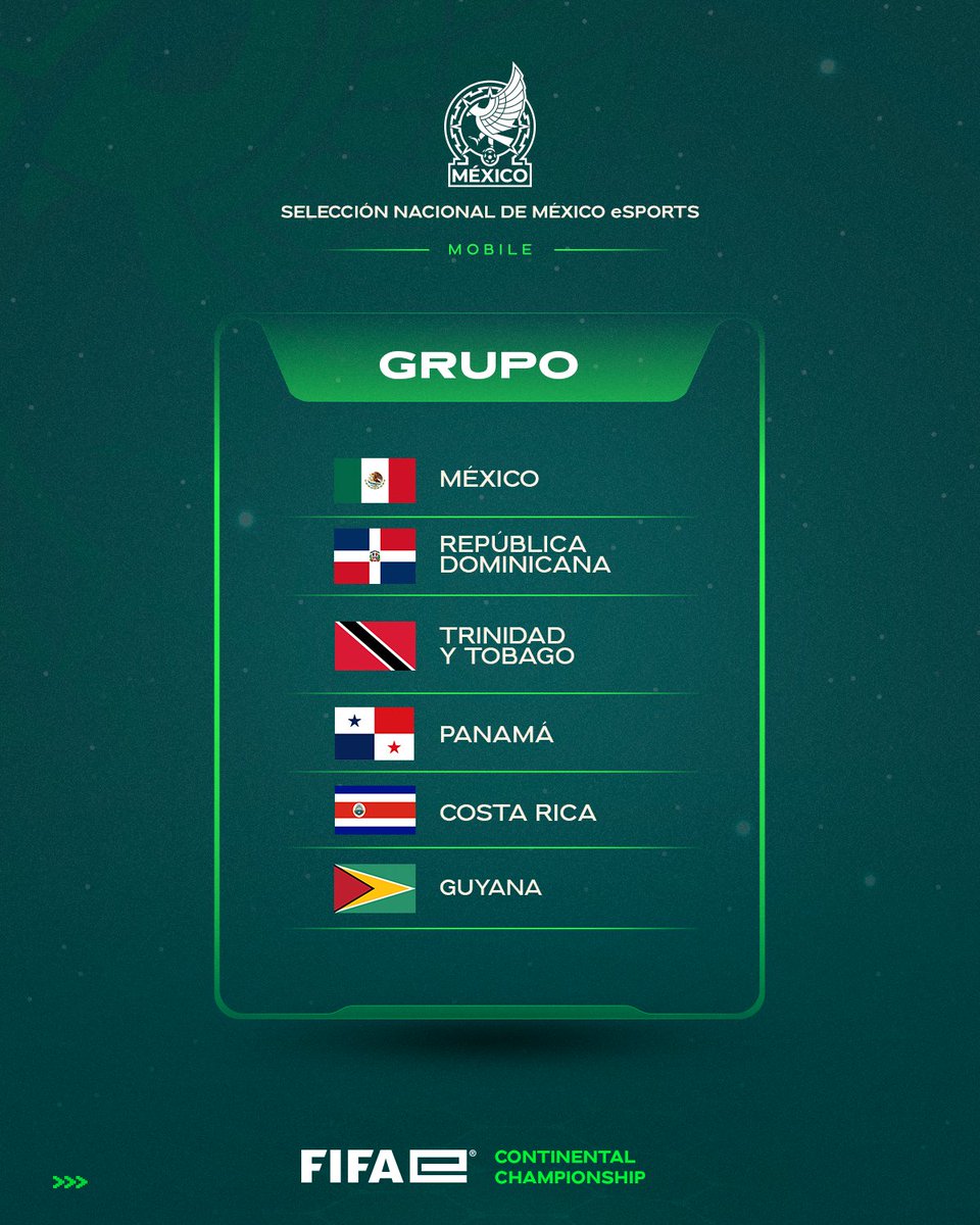 miseleccionmx's tweet photo. ¡Llegó el momento de romperla en la cancha virtual! 🎮🔥 

La @FIFAe Continental Championship aterriza en CDMX y la #SNMe va con todo por ese boleto al Mundial de #Mobile. 🇲🇽📱

Estos son los pro players que vestirán la verde y el calendario de nuestros partidos. ¡A sudar la camiseta! 🟢⚪🔴