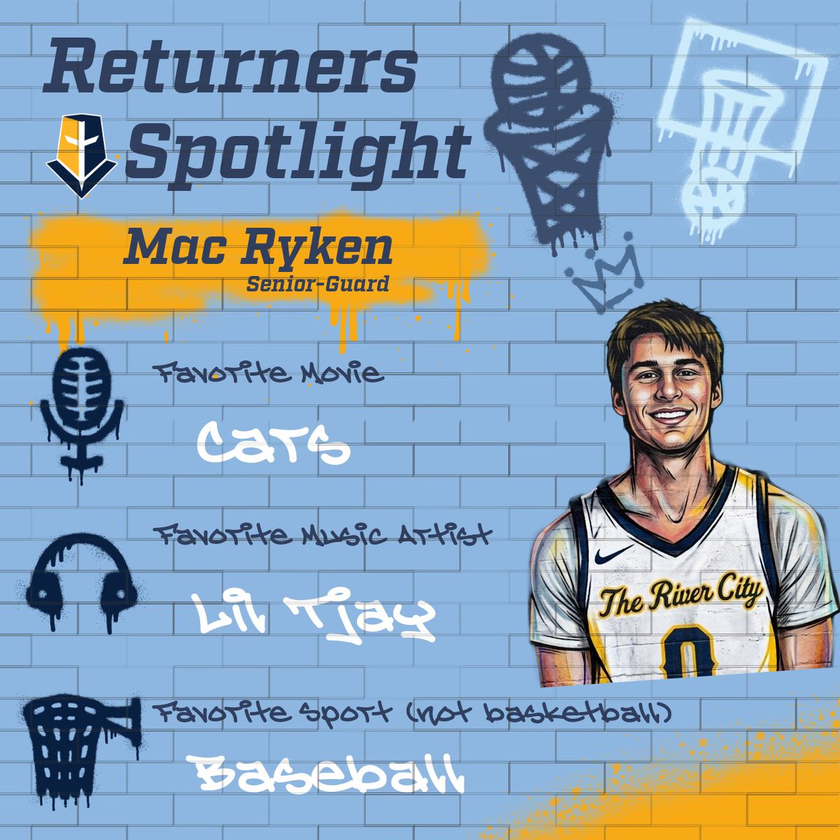 MMULancersMBB's tweet photo. 🏀 RETURNERS SPOTLIGHT 🏀

The familiar faces are back! 🙌

Get to know @mac_ryken with three fun facts about one of our returning players!

Another season. Another opportunity. Let’s get to work. 🔥

#ReturnsSpotlight #GoLancers https://t.co/GsaNLfXOxq