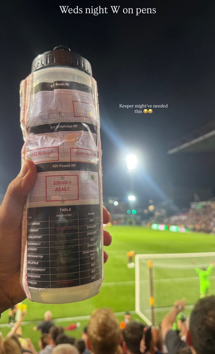 AwayDaysFB's tweet photo. Last night before the penalty shootout between Bradford and Burnley, the Bradford keeper chucked the Burnley keepers water bottle into the stand with the Bradford fans, and as a result the fans told the Bradford players to go to opposite directions.. 🫣

 https://t.co/Uk7hkYFKMg https://t.co/YFtbNmeV2B