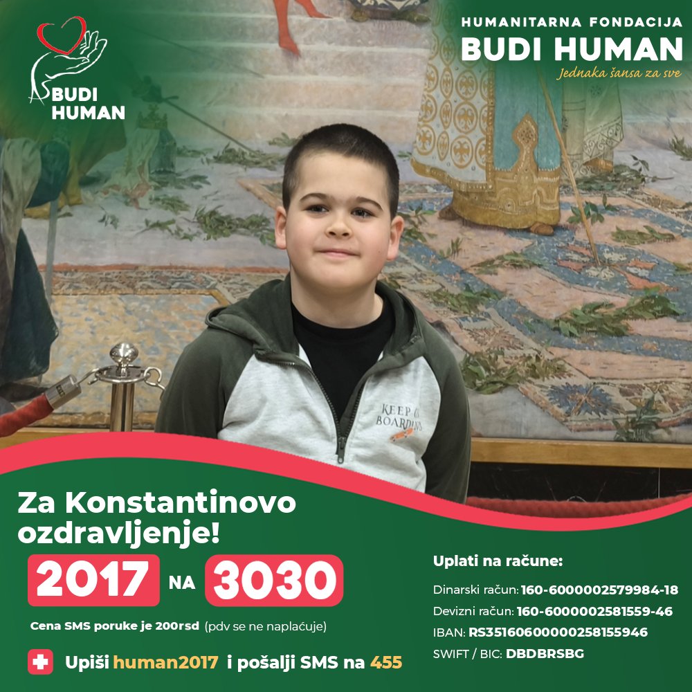 SanjaMedSav's tweet photo. Pozdrav svima
Ko je u mogućnosti da pošalje sms, bila bih zahvalna.
U pitanju je sin moje drugarice koji boluje od Dišenove mišićne distrofije. https://t.co/f6SEv1MqI3