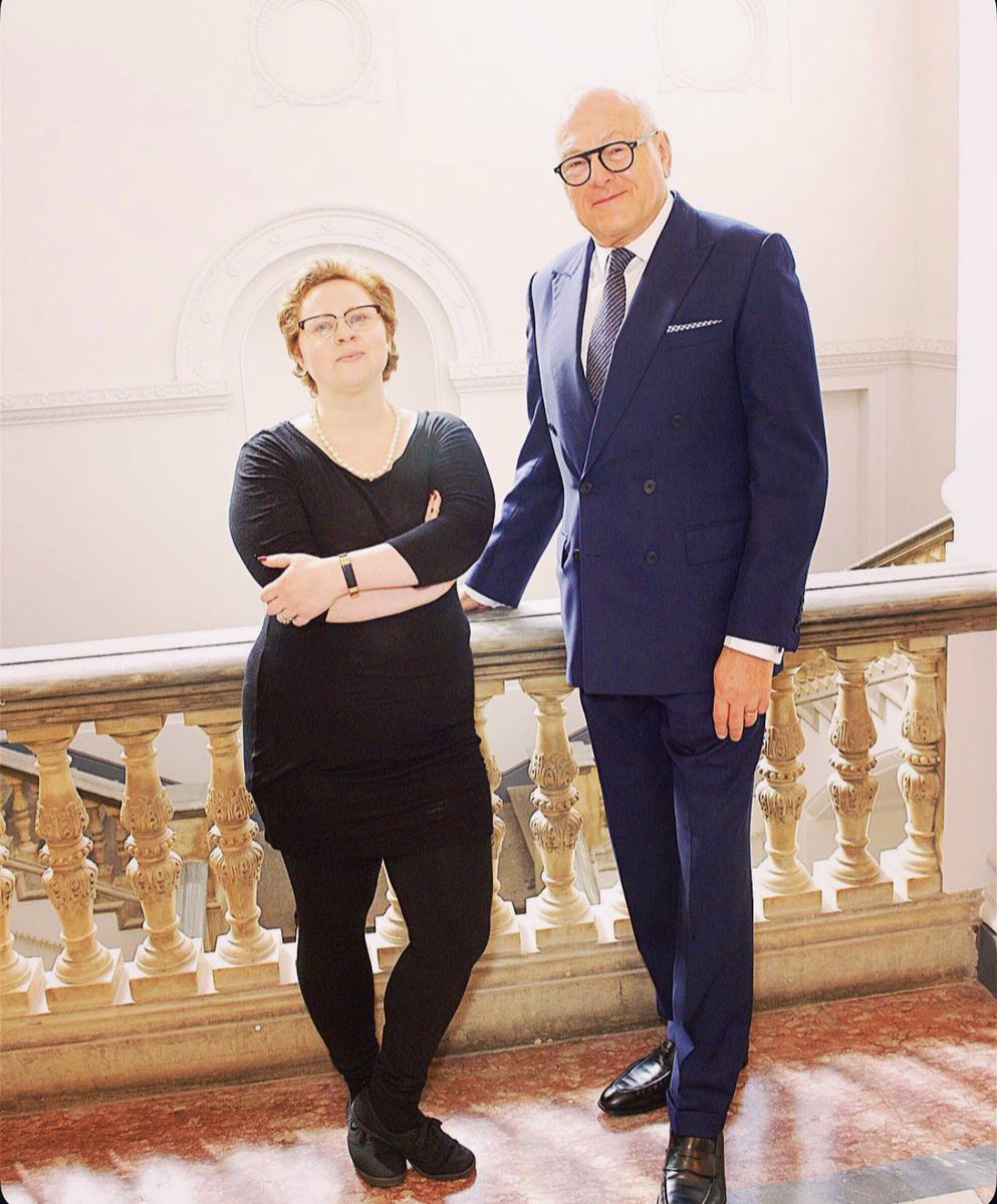 themeadowsedit's tweet photo. From the archive - me and Sir Lloyd Dorfman. I’d put in a request to shoot Sir Lloyd for the cover of After Nyne 20. He had donated a seven-figure amount for the revamp of the Royal Academy in 2017 and I wanted to celebrate that. 

I got a call from his people saying that he would be available to shoot at the Royal Academy at 8.30am for half an hour in two days time. And we’d have to fit the interview and the shoot into that half hour. As always, we rose to the occasion. 

Sir Lloyd was lovely, as was Kate Goodwin, Head of Architecture at the RA, who was on the cover with Sir Lloyd.