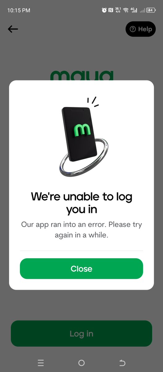 GanRebueno's tweet photo. @mayaofficialph  
Is the PayMaya mobile app down? 

I have had this error message for 3 days now! 

I have already tried clearing the app cache, uninstalling and reinstalling the mobile app. https://t.co/D31ViBVAc3