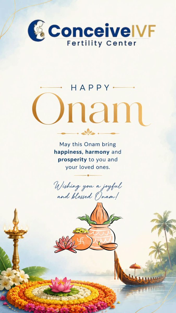 ConceiveIndia's tweet photo. 🌼✨ Celebrating the spirit of togetherness, happiness &amp; new beginnings.
Happy Onam from ConceiveIVF! 💙💛
Happy Onam • Onam Wishes • Kerala • Happiness • Togetherness • New Beginnings • ConceiveIVF
#HappyOnam #Onam2026 #OnamWishes #ConceiveIVF https://t.co/JuB94xp7CX