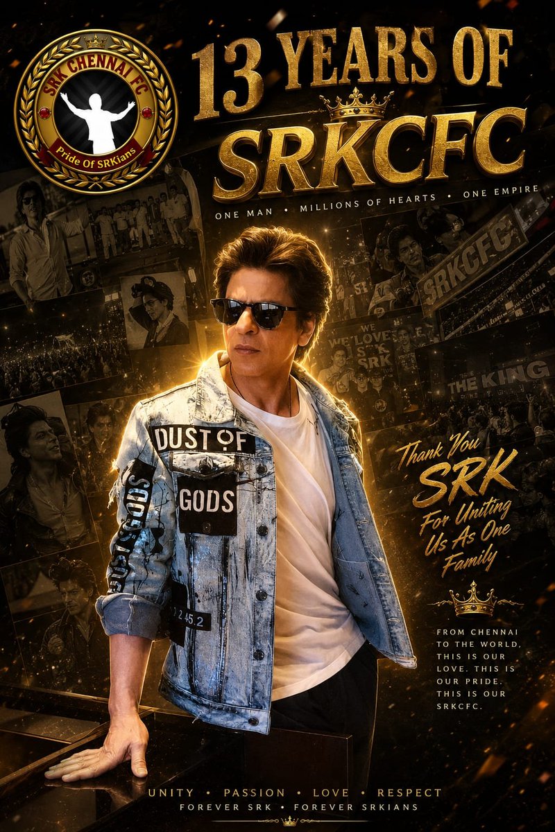 SohelSRK14's tweet photo. 13 YEARS OF SRKCFC
    13 years of being together through every SRK moment.😍
    #13YearsOfSRKCFC
@SRKCHENNAIFC https://t.co/J7P7m63lF8