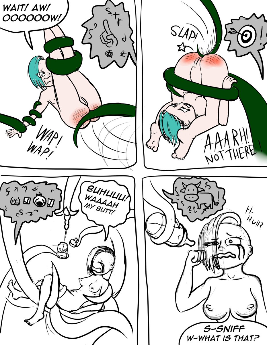 F3A3P's tweet photo. I'm beginning chapter 2 now. I won't be able to keep up this pace, but it's been a fun week of drawing.
Characters are all over 18, just to be clear. The comic involves elements of ageplay and schoolgirl fetishism, but everyone is explicitly college aged or immortal. https://t.co/LgBSbkvi5u