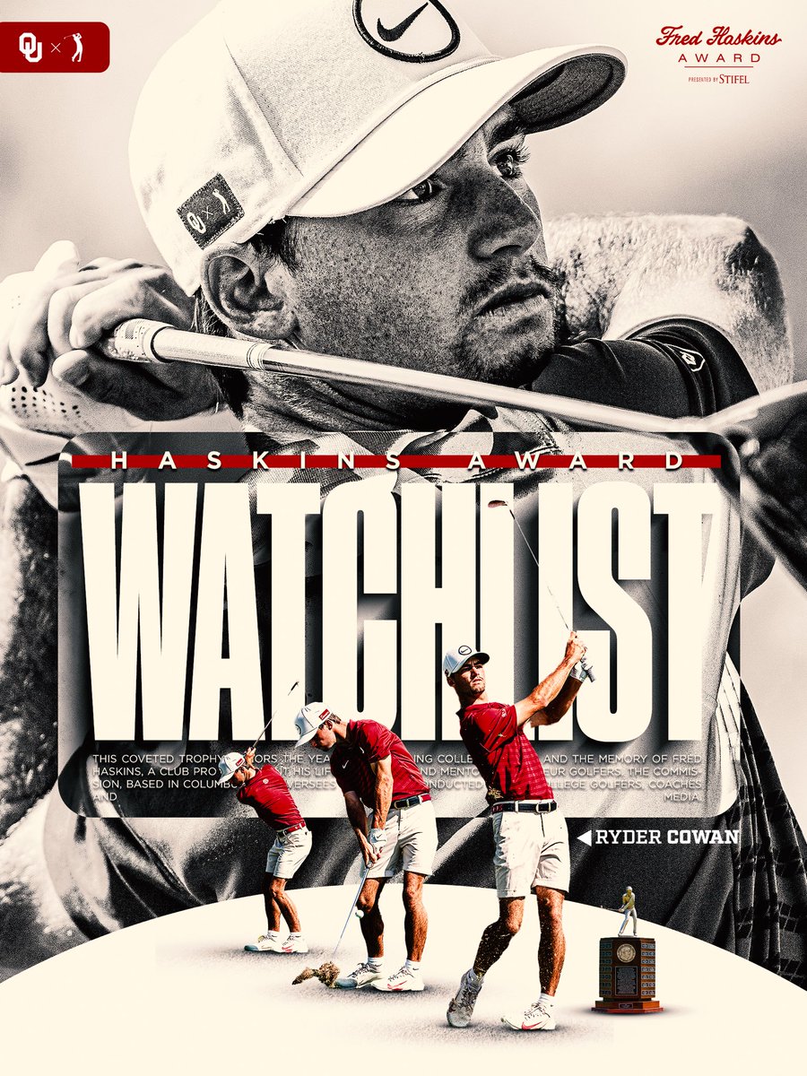 OU_MGolf's tweet photo. Best of the best. 

Ryder is on the preseason watch list for the Haskins Award 🏆 https://t.co/0GLE3Orcgq