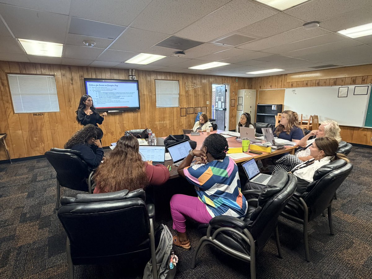 LongMISD's tweet photo. @kaylynncook_ led our RLA PLC today with a focus on ARC 1! Making the connection between the HLT and Exit Ticket is key. Working together with T&amp;L to ensure we are aligned and moving toward EXCELLENCE! @tricia_teran 

#LongPioneers #BelieveAdaptOvercome https://t.co/NAKzzIRHg3