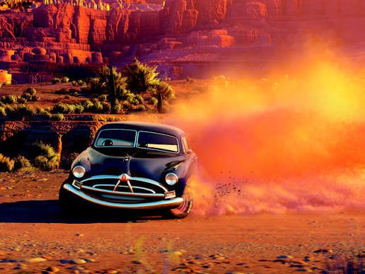 XCONFUSEDX00's tweet photo. love this cars 
smokey and doc🧡💙 https://t.co/weM3p24nlY
