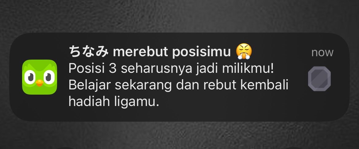pookiesse's tweet photo. mmg cuma duolingo lah yg tiap hari ngechat gwe (gilak) https://t.co/ZmrAn8IGnI
