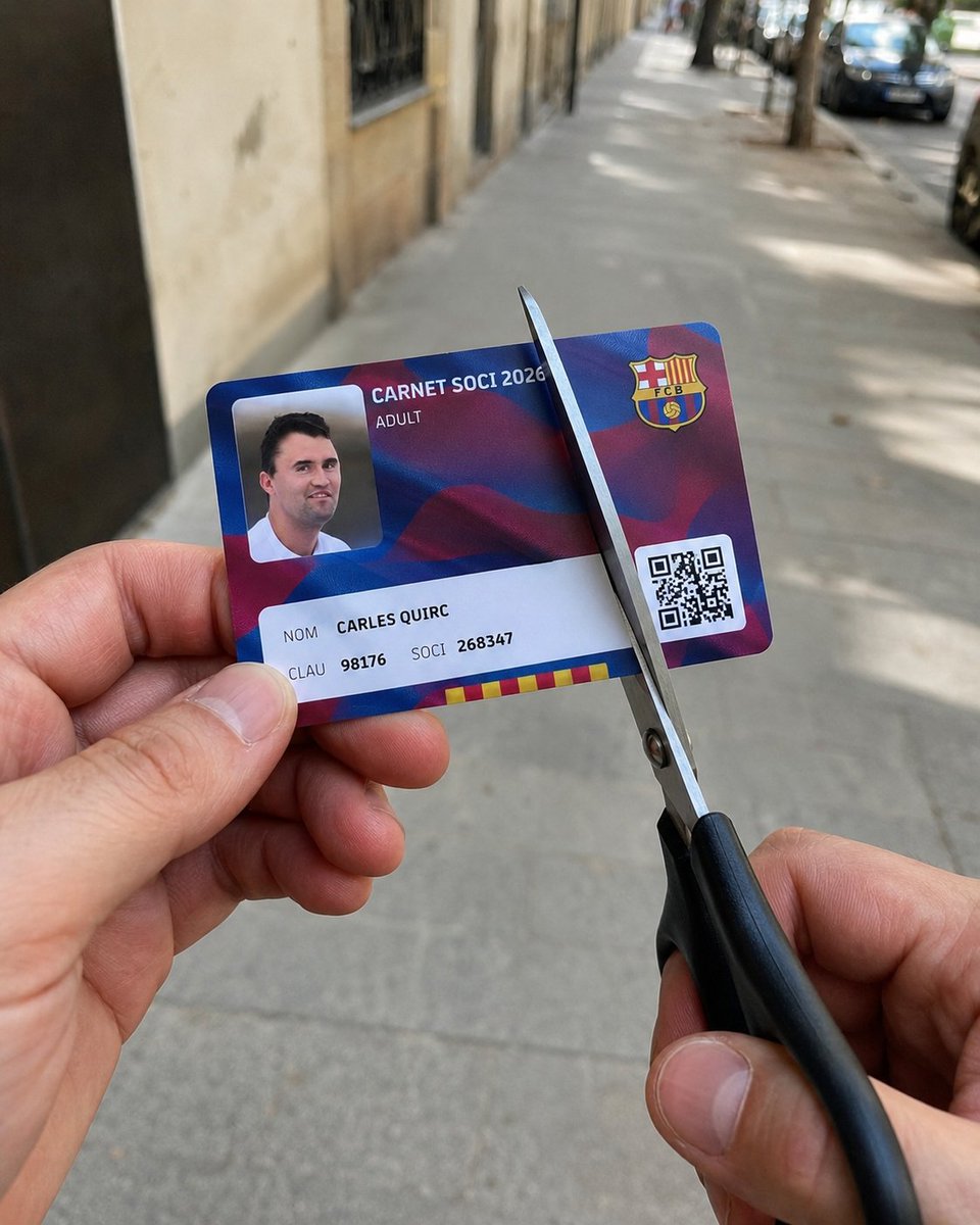 BernatCastro87's tweet photo. Yo, como culé y socio del FC Barcelona, vecino de Lavapiés y español sin complejos, digo BASTA.

Llevo años viendo cómo el club que amo se aleja cada vez más del fútbol para convertirse en una plataforma al servicio del nacionalismo. Esteladas, gestos políticos, polémicas institucionales y ahora todo lo ocurrido alrededor del acto del Mundial. ¿Hasta cuándo tenemos que aguantar los socios que simplemente queremos animar al Barça?

Yo no pago mi carnet para que nadie hable políticamente en mi nombre.
Yo no me hice del Barça para que me dijeran qué bandera tengo que sentir.
Yo no quiero un club de unos contra otros.
Quiero recuperar el Barça de todos.

Parece que si eres culé, español y no compartes determinadas posiciones políticas tienes que pedir perdón. Pues conmigo se acabó.

Hoy corto simbólicamente mi carnet porque siento que el club que me enamoró ya no me representa. Me duele. Muchísimo. Pero más me duele permanecer callado mientras utilizan nuestros colores para dividir.

🇪🇸 Ser español y ser del Barça no debería ser incompatible.
🔵🔴 El Barça debería unirnos, no adoctrinarnos.

Invito a todos los socios y aficionados españolistas que estén cansados de esta situación a hacer lo mismo y demostrar que también existimos.

Que se nos vea.
Que se nos escuche.
Que sepan que no todos pensamos igual.

MÁXIMA DIFUSIÓN. COMPÁRTELO.

#BarçaDeTodos #BastaYa #SomosCarlosKirk #MásFútbolMenosPolítica #FCBarcelona
