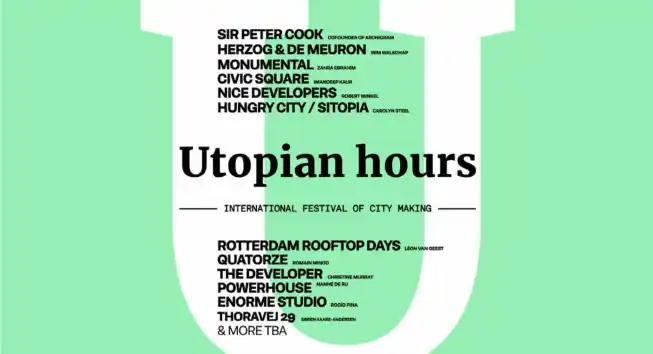 architectmag's tweet photo. What if cities don't need more technology—they need more imagination? 🏙️

At #UtopianHours2026, Peter Cook, Herzog & de Meuron, Carolyn Steel + urban provocateurs ask whether we've forgotten how to imagine a better city.

The future city is already here. 🌆

👉 Read the full story: https://t.co/X7ndbloQMG

#Architecture #Urbanism #Archigram
