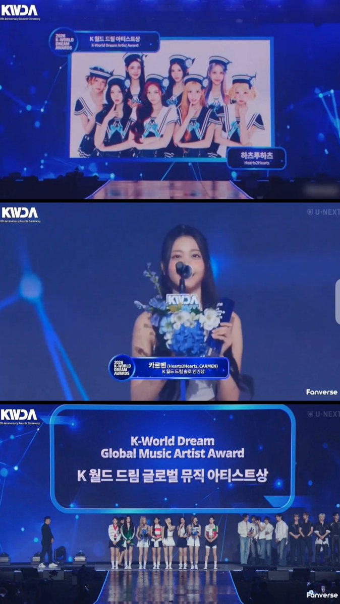 H2H_Wave's tweet photo. CONGRATULATIONS HEARTS2HEARTS🎉

Selamat kepada Hearts2Hearts atas pencapaian luar biasa di 2026 K-WORLD DREAM AWARDS (KWDA)

🏆 K-World Dream Artists Awards
🏆 Global Music Artist Award 
🏆 Solo Popularity Award - Carmen

Pencapaian yang membanggakan Terus bersinar, Hearts2Hearts!

#Hearts2Hearts #하츠투하츠 #H2H @Hearts2Hearts