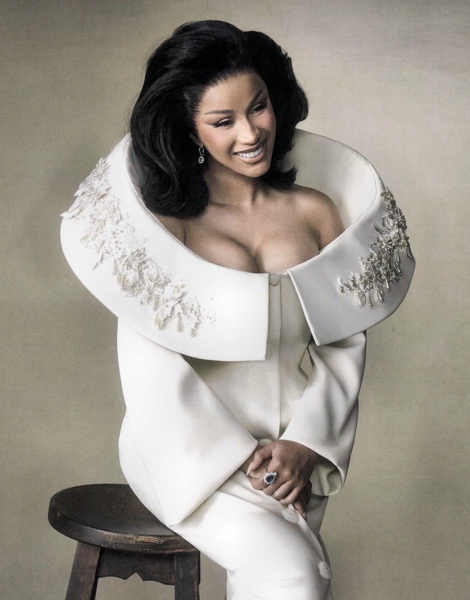 kayybardi's tweet photo. Cardi B gives us a hint of royalty couture in her recent vogue shoot😍😍😍😍 https://t.co/eHvmZJ3oGl
