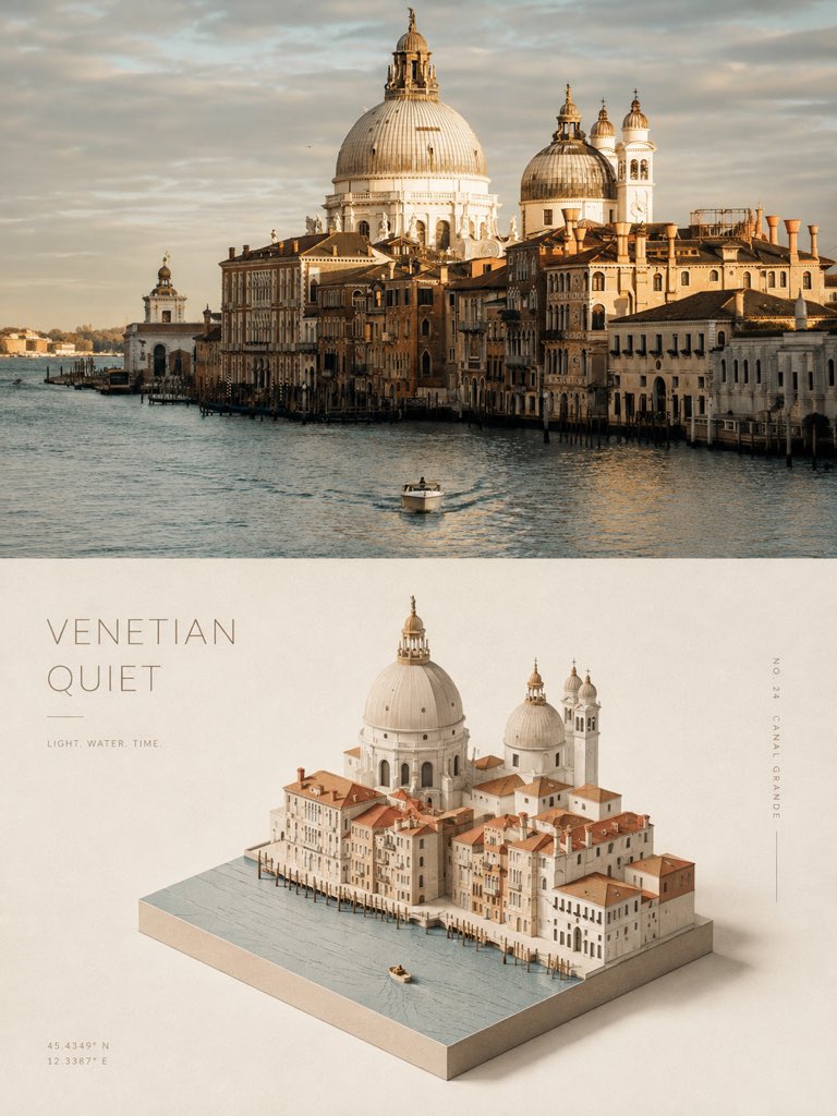 Isometric Cathedral Travel Poster